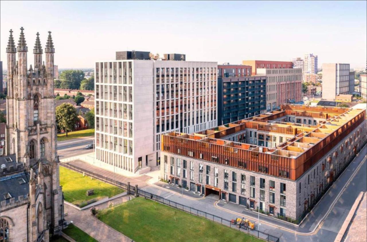 Luxury New Built Split-Level Flat With Rooftop Gardens Access Manchester Exterior foto